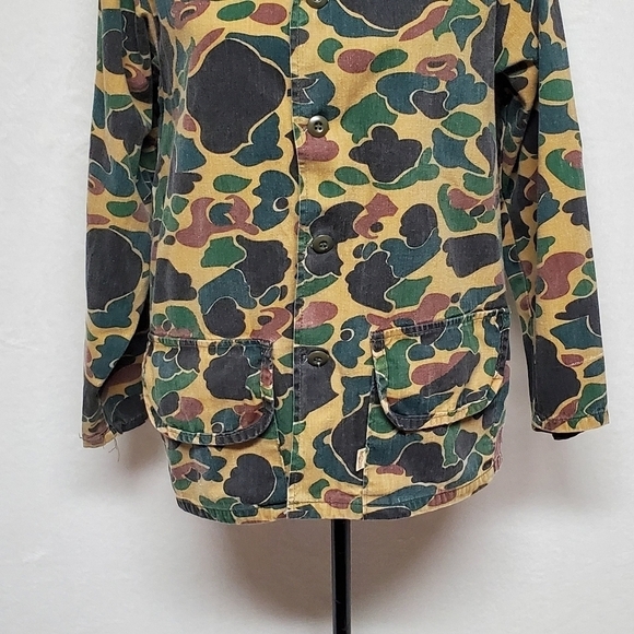 VINTAGE 70s SafTbak Duck Camouflage Lightweight Grunge Hunting Jacket Small - Picture 6 of 14